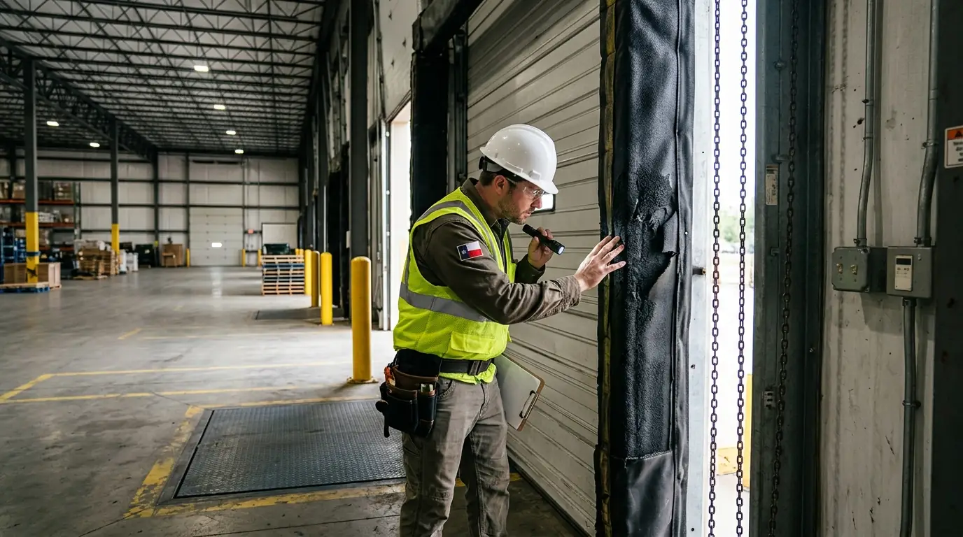 Loading dock inspection at a Conroe facility