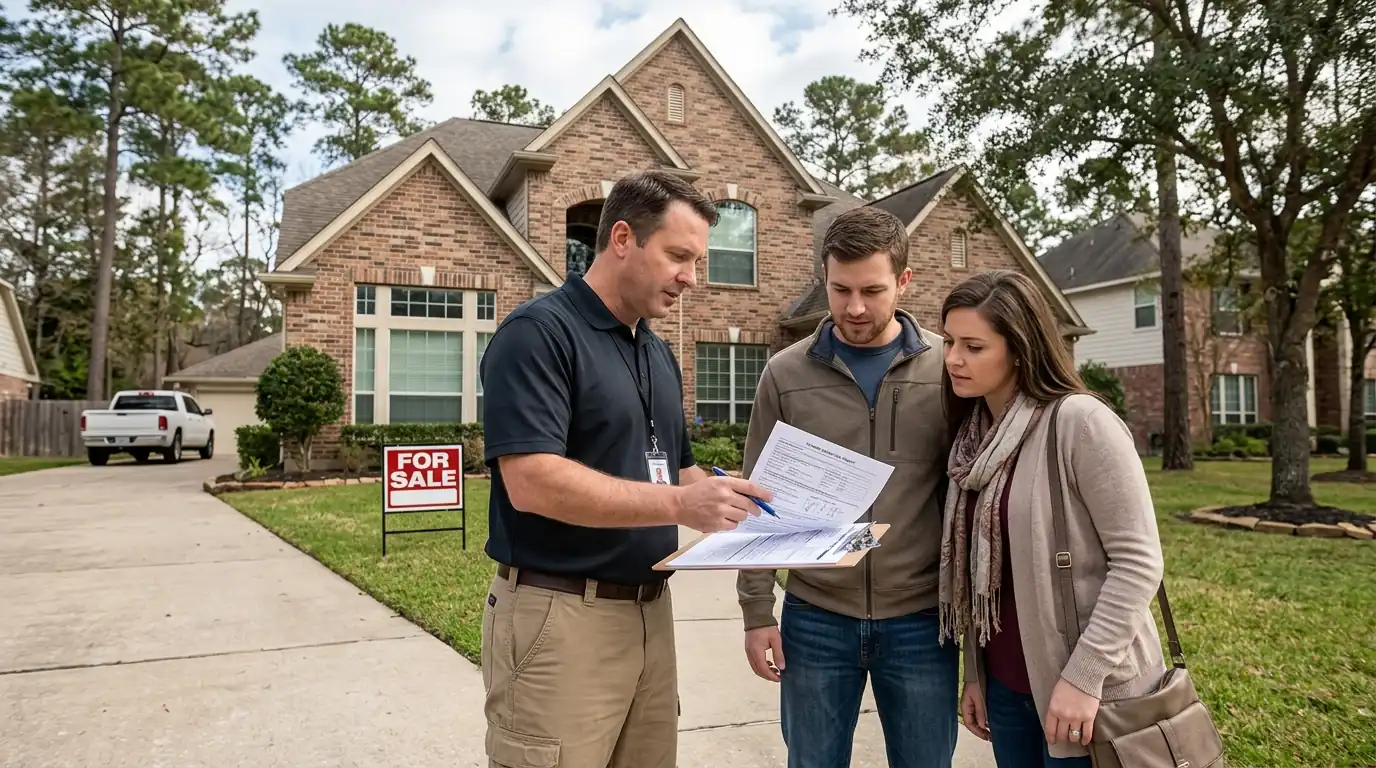 Reviewing a WDI report on a Conroe home sale