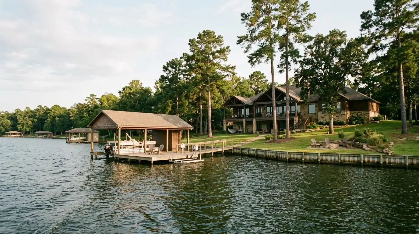 Lake Conroe home and dock near Willis, TX
