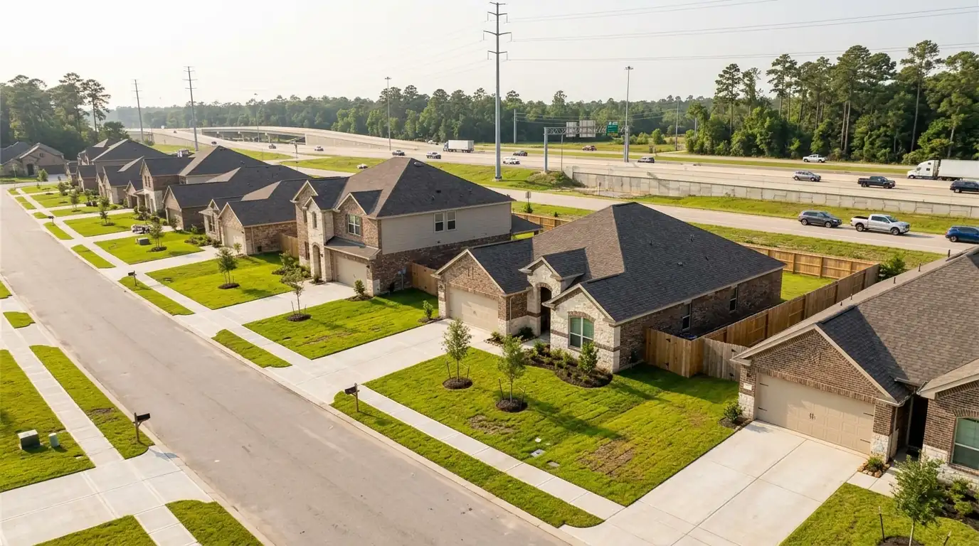 New subdivision homes near SH 249 in Tomball