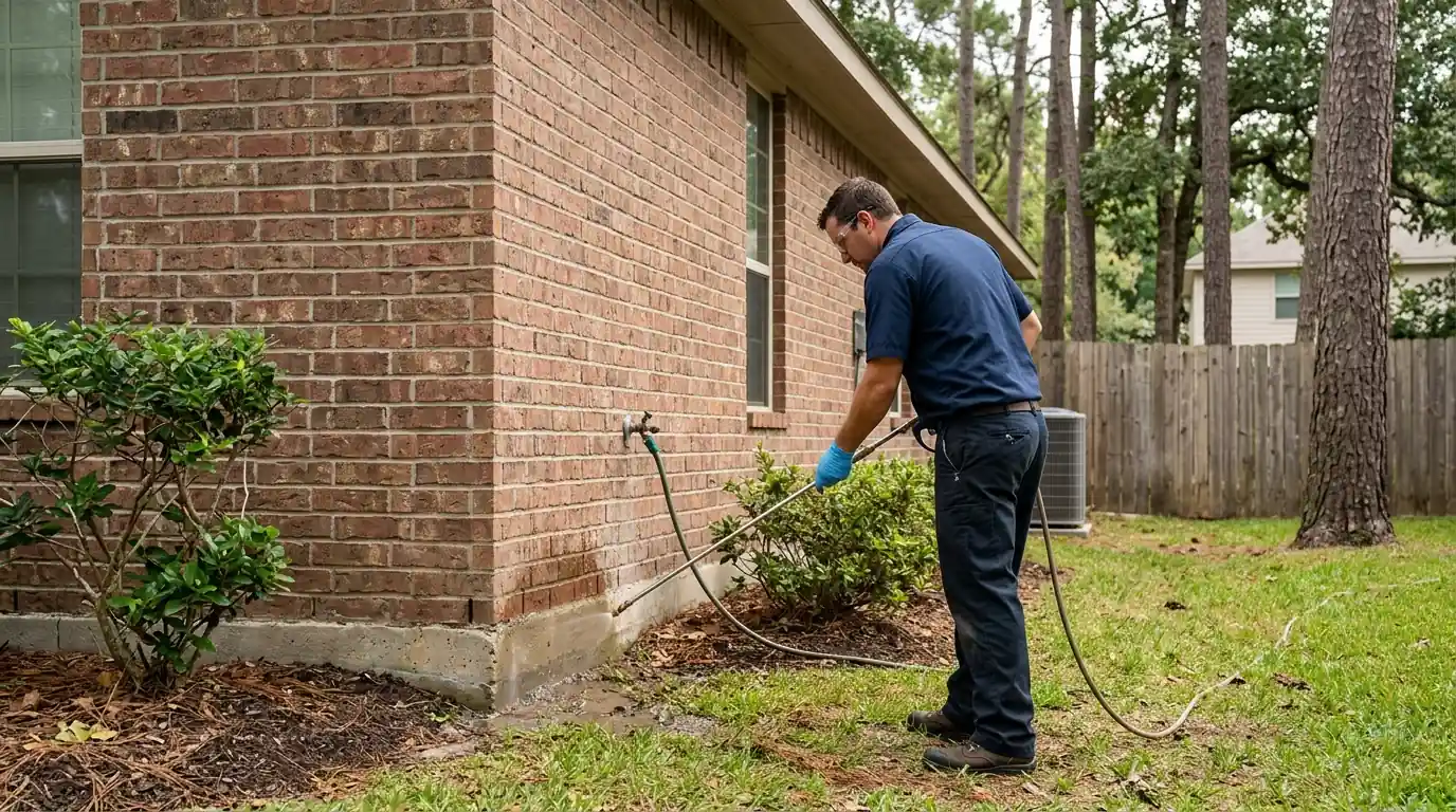 Quarterly perimeter treatment in Conroe
