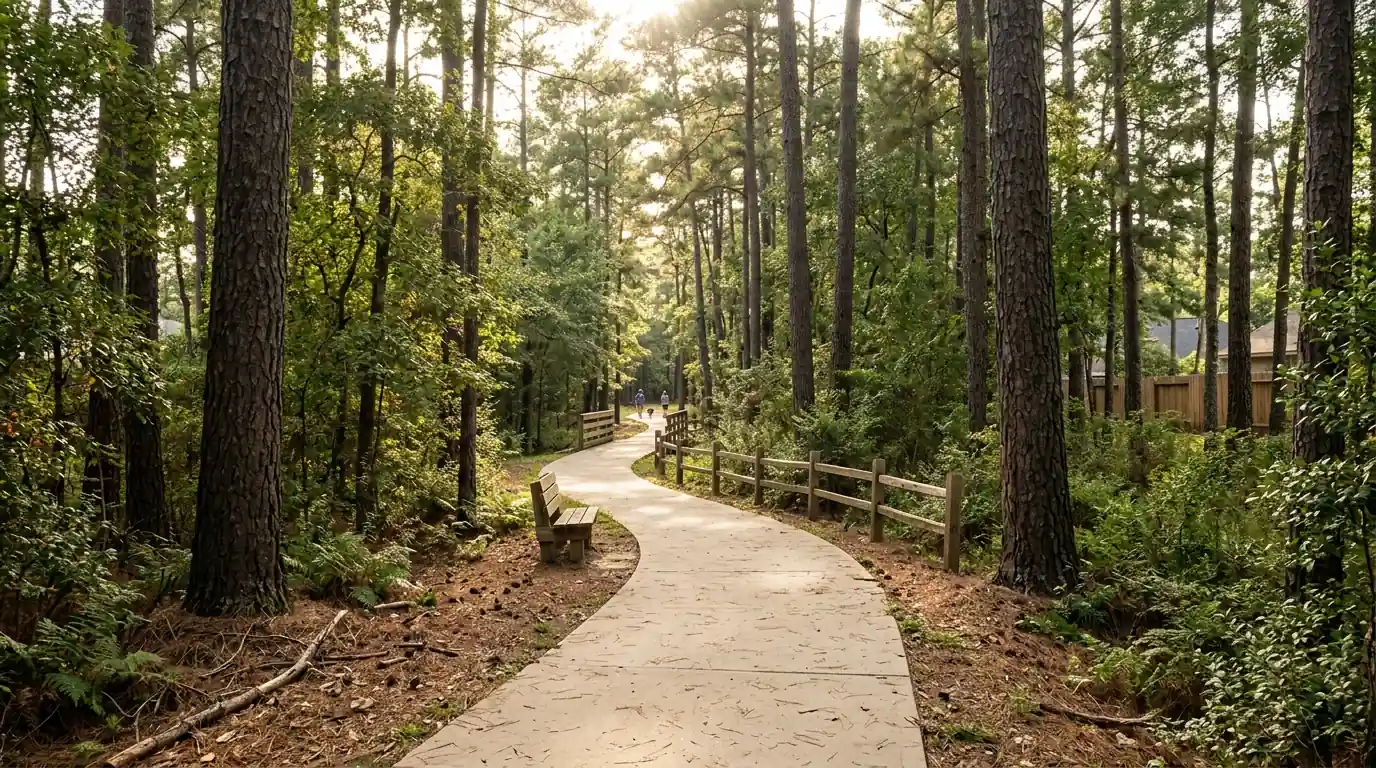 Greenbelt trail in Kingwood, TX