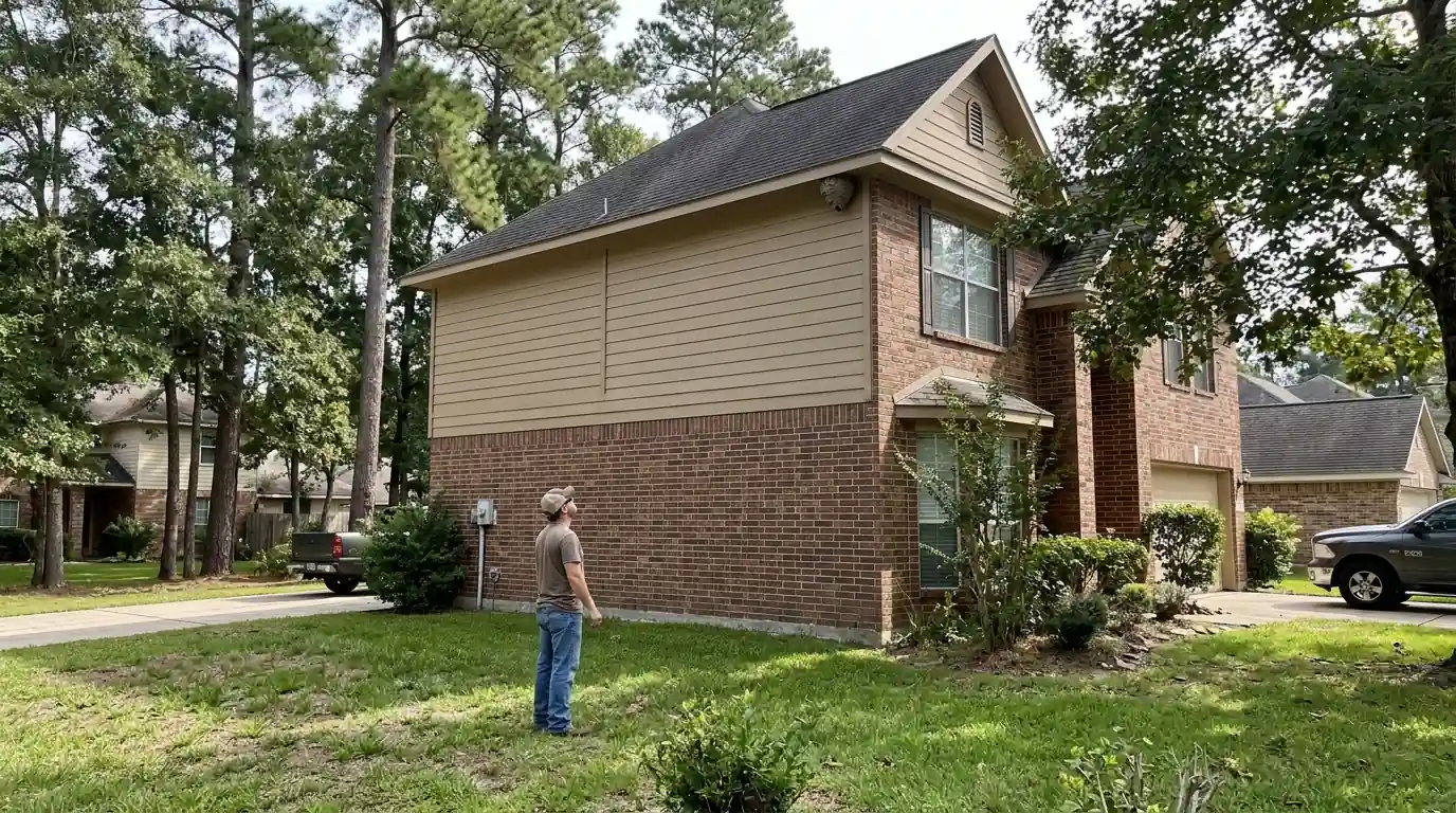 Checking a wasp nest from a safe distance