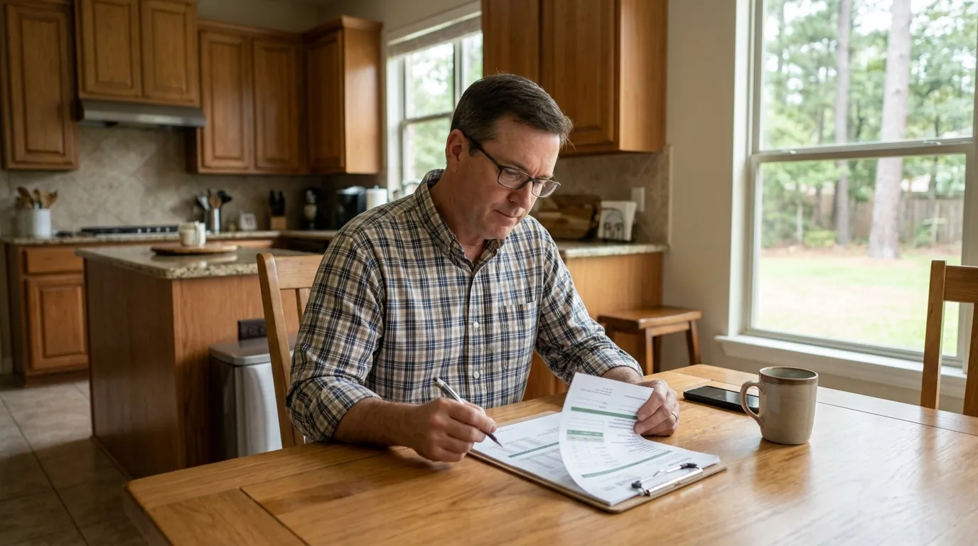 Reviewing a pest control estimate in Conroe